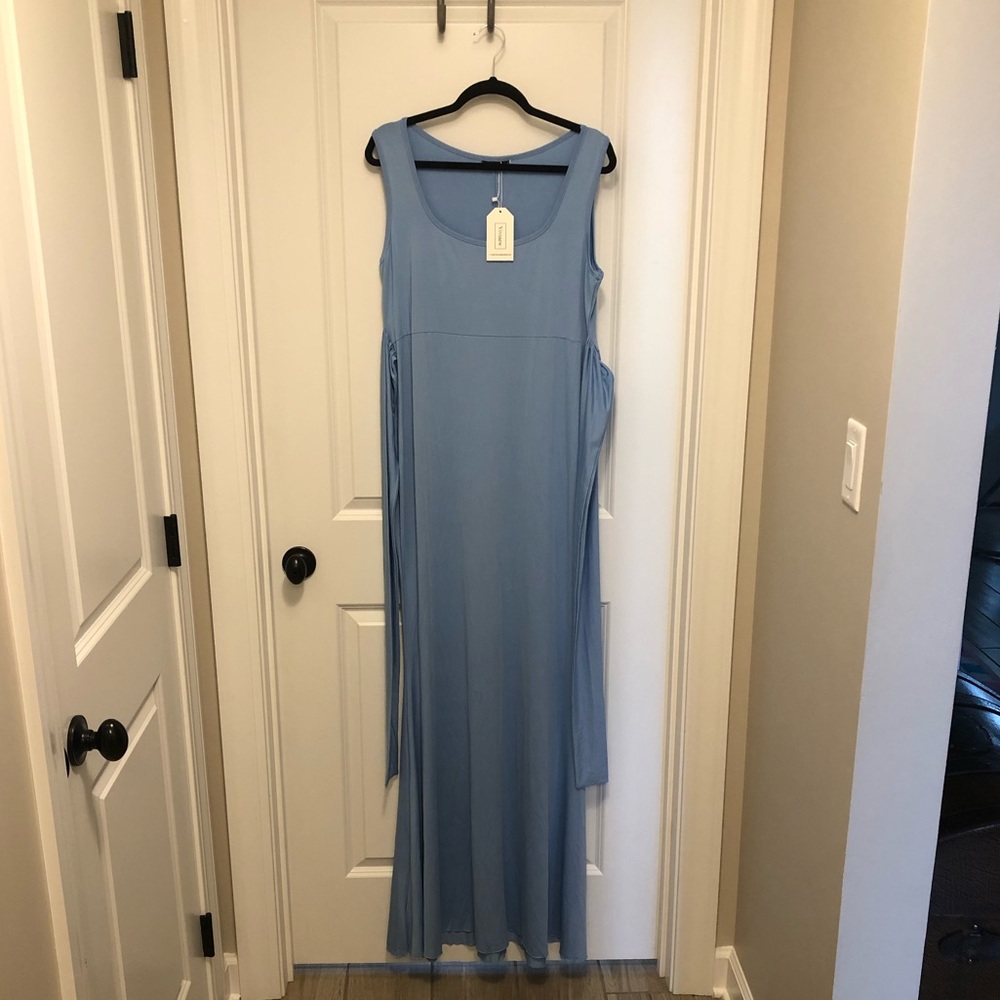 Blue maternity dress